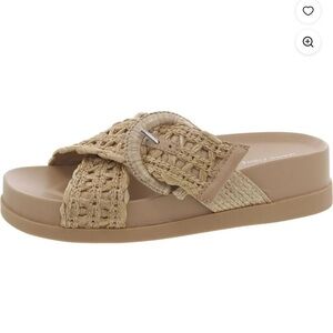 Marc Fisher Welti Tan Woven Sandals